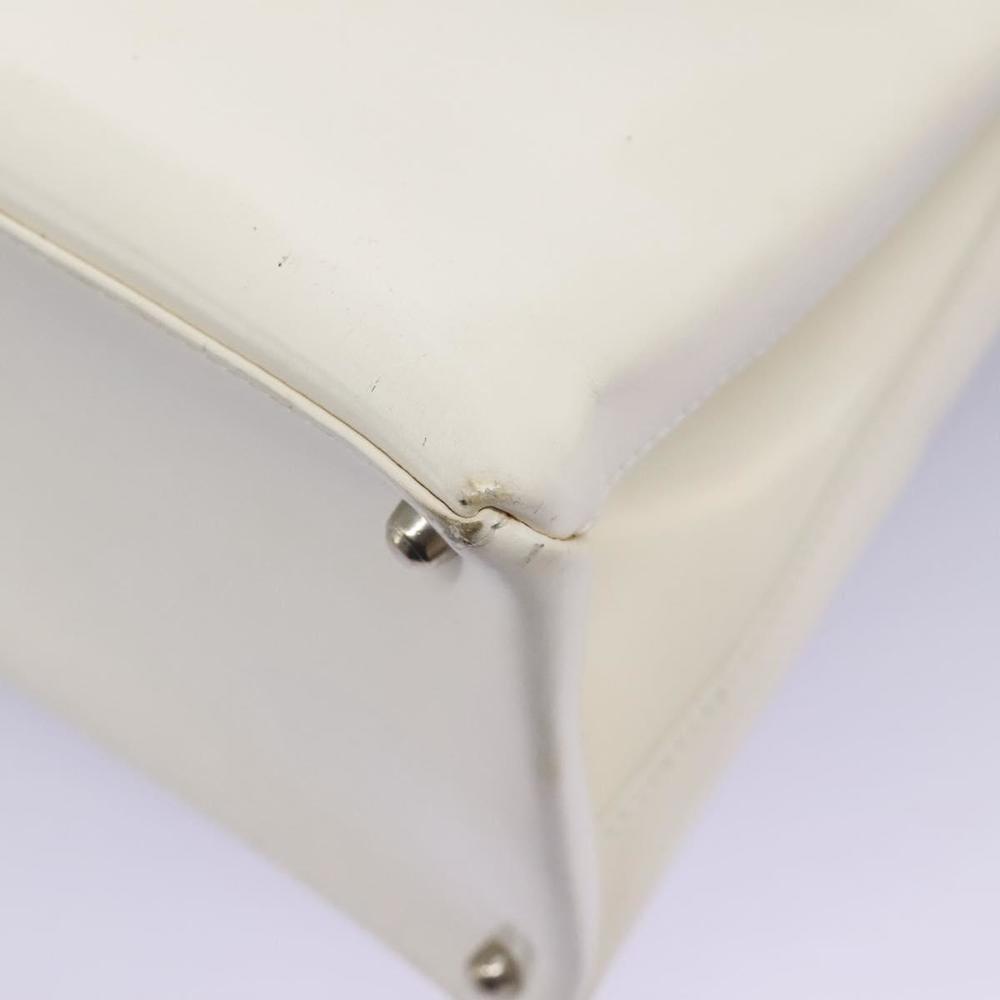 GUCCI Hand Bag Enamel 2way White Auth 108277 - Picture 13 of 16